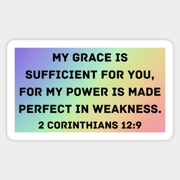 Bible Verse 2 Corinthians 12:9 Sticker by Prayingwarrior